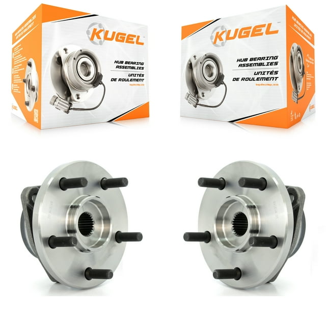 Kugel Front Wheel Bearing and Hub Assembly Pair for Car 1999-2004 Jeep Grand Cherokee - Left Right Side (Driver Passenger) K70-100264