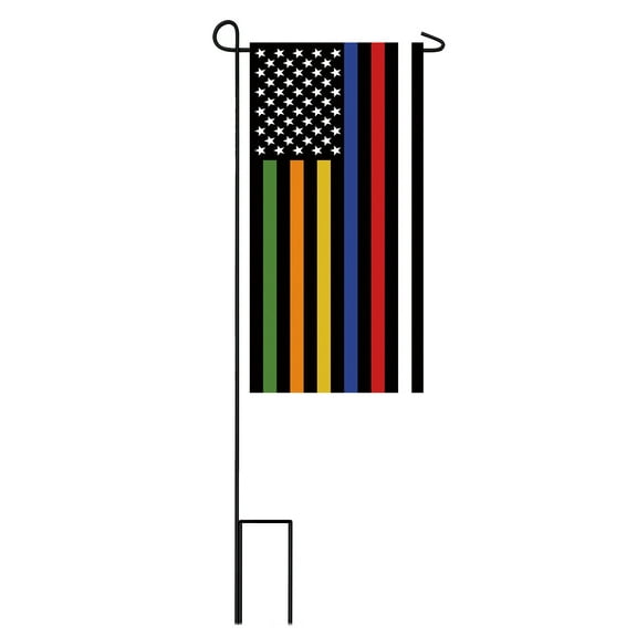 Evergreen Mini Flag with Stand - Responders, Size: Flag: 4 x 8 inches, Stand: 6 x 13 inches
