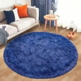 thumbnail image 2 of Jakolive Sand Green 5'x5' Plush Round Area Rug, Fluffy Shaggy Princess Castle Print, Adorable Carpet, for Girls' Kids Room, Living Area, 2 of 8