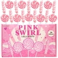 thumbnail image 3 of Pink Swirl and Twist Lollipops, Birthday Party Candy, 36 Count, 15.24 Ounce Box, 3 of 8