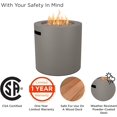 thumbnail image 6 of Real Flame Aegean 24" Round Steel Propane Fire Pit Table With Hidden Tank in Mist Gray, 6 of 9