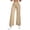 Beige, variant on WTOBBY Women's Vintage Bloom Palazzo Pants - High Waist Wide Leg Trousers with Dual Pockets & Breathable Cotton Blend for Street Fashion,Beige L
