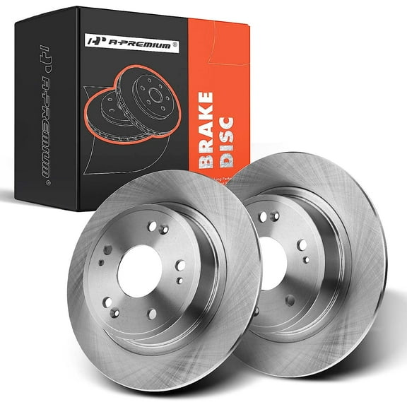 A-Premium Rear Disc Brake Rotors Set Compatible with Honda Civic 2015 Accord 2005-2021 HR-V 2016-2022 Acura TSX 2009-2014 ILX 2016-2022 Only 2-PC