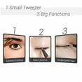thumbnail image 5 of Pinkiou Slant Tip Eyebrow Stainless Steel Tweezers Convenient Facial Hair Removal for Women, Black, 5 of 5