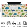 thumbnail image 5 of Long Mouse Pads for Desk,Colorful Dinosaurs Palm Pattern Desk Mats on Top Of Desks, Desk Mouse Pad Extra Large with 3mm Non-Slip Base and Stitched Edge for Gaming,Office,Work,Home 47.3"x23.6", 5 of 6