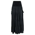 thumbnail image 4 of Women Casual Skirt Polyester Spandex Simia Full with Pocket Long Boho Style Skirt, 4 of 5
