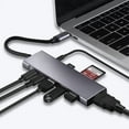 thumbnail image 3 of Estación de acoplamiento PAVEOS 9 en 1 USB C, 1 HDMI 4K, 1 puerto USB 3.0, 2 puertos USB 2.0, 100 W PD, 1 puerto de datos tipo C, puerto auxiliar de 3,5 mm y lector de tarjetas., 3 of 5