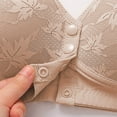 thumbnail image 3 of Hvot&aat 2PC Daisy Bras for Older Women Front Closure Bra Embroidery Thin Style No Underwire Full Coverage Comfortable Bras, 3 of 5