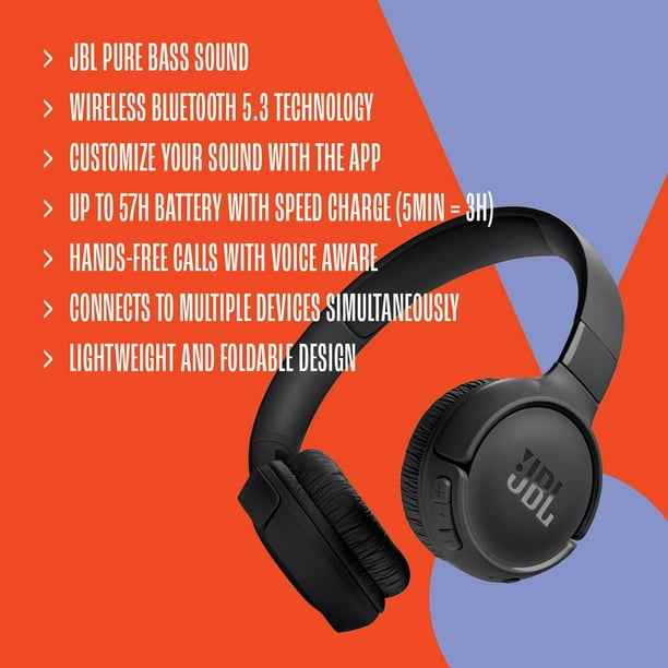 RENOVADO JBL Tune 520BT Auriculares supraaurales inalámbricos