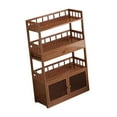 thumbnail image 1 of Luzkey Bookshelf Bookcase Vintage Organizer Tea Cabinet Multi Layer Display Storage Shelves Storage Cabinet for Living Room Tea Room 4 Tier, 1 of 8