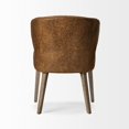 thumbnail image 4 of Mercana Niles Brown Faux Leather Seat W/ Wooden Legs Wingback Dining Chair, 4 of 7