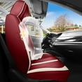 thumbnail image 2 of Red Rain 13pcs Car Seat Covers Leather Seat Cover for Cars SUV Truck Automotive Interior (R-Red+White), 2 of 6