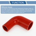 thumbnail image 4 of Unique Bargains 1pcs 38-51mm 1.50"-2.01" ID 100mm 3.94" Length 90° Red Car Silicone Hose Universal, 4 of 7