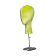 thumbnail image 3 of Soporte para pelucas, modelo de cabeza de maniquí, decoración del hogar, soporte para sombreros ajustable y estable, soporte de exhibición de pelucas Base Plata Verde, 3 of 10
