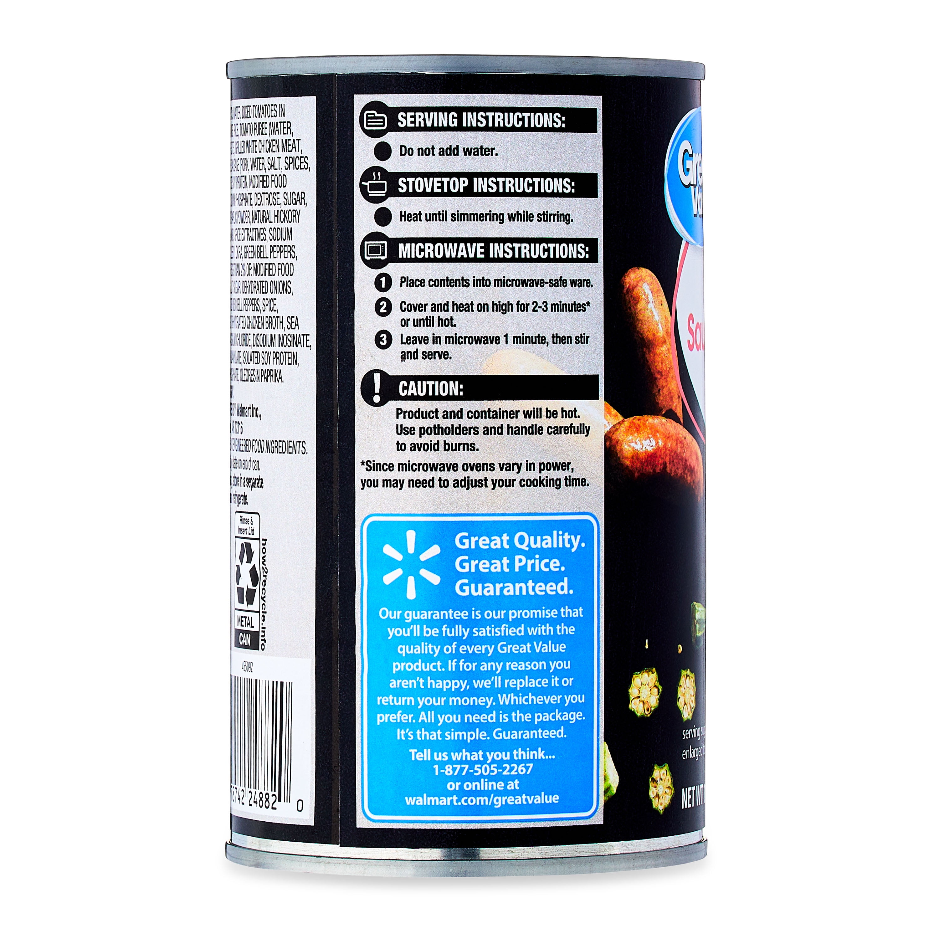 Great Value Grilled Chicken & Sausage Gumbo Soup, 18.8 oz