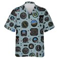 thumbnail image 3 of Camisas gráficas de aviones con estampado completo para hombres, camisa hawaiana de playa informal a la moda con diseño de avión, blusa de solapa de manga corta para hombres de la Fuerza Aérea, 3 of 5