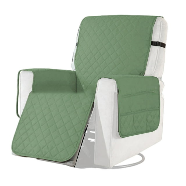 Bewildely Funda de sillón, funda de banquete antideslizante, tela resistente a mascotas, resistente y de moda, y sillones reclinables y sillas Almacenamiento y organización del hogar verde militar S