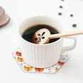 thumbnail image 5 of Bingfone Vintage Cute Fox with Heart Leather Drinks Coasters with Set of 6,Suitable for Home Kitchen,Coffee Cup Coasters Home Gift, 5 of 7