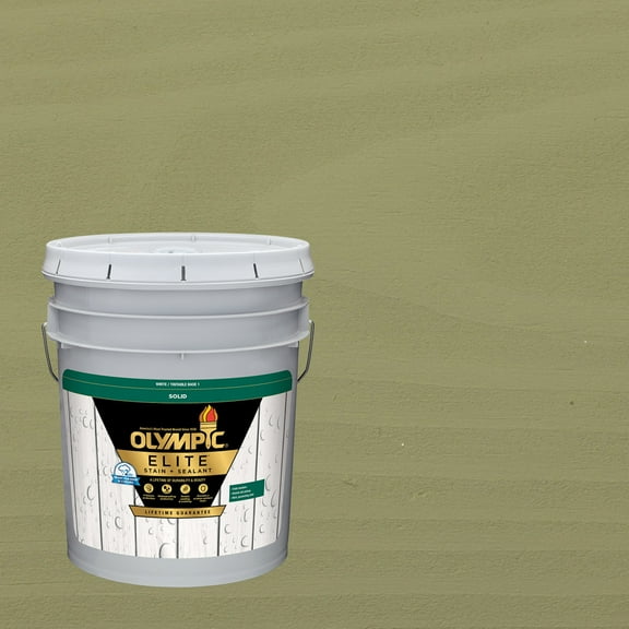 Olympic Elite 5 Gallons SC-1043 Gray Jade Solid Advanced Exterior Stain and Sealer in One