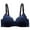 Deep blue, variant on Women's Full Coverage Bra Embroidered Lace Bra Underwire Non-Padded Bra