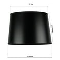 thumbnail image 2 of 10x12x8" SLIP UNO FITTER Hardback Shallow Drum Lamp Shade Black, 2 of 6