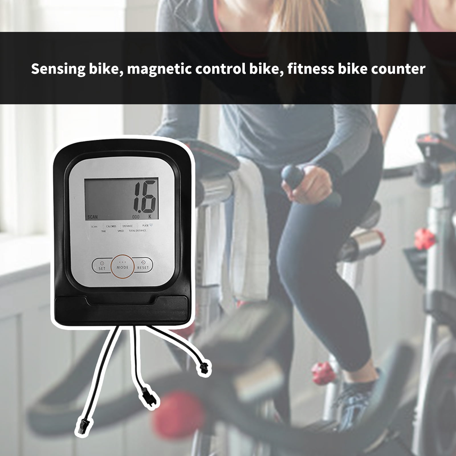 Indoor Rowing Machine Counter Fixed Bicycles Electronic Counter Exercise Bike Monitor Indoor Stationary Bike Meter