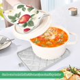thumbnail image 3 of Yayeee Pot Holders Kitchen Heat Resistant with Pocket 7"x9.8" Cotton Oven Cooking Hot Pads, Apples Flower Pattern, 3 of 7