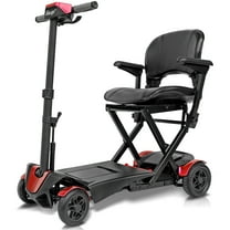 Automatic Folding 4 Wheel Power Electric Mobility Scooter w/Remote for Elderly, Red