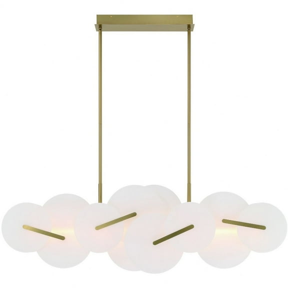 47210-011 Eurofase Lighting Nuvola - 92W 2 LED Chandelier-17.5 Inches Tall and 9 Inches Wide-Gold Finish