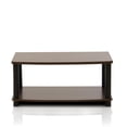thumbnail image 1 of Soporte para TV Furinno Turn-Tube, sin herramientas, elevado, 2 niveles, marrón/negro, 1 of 4