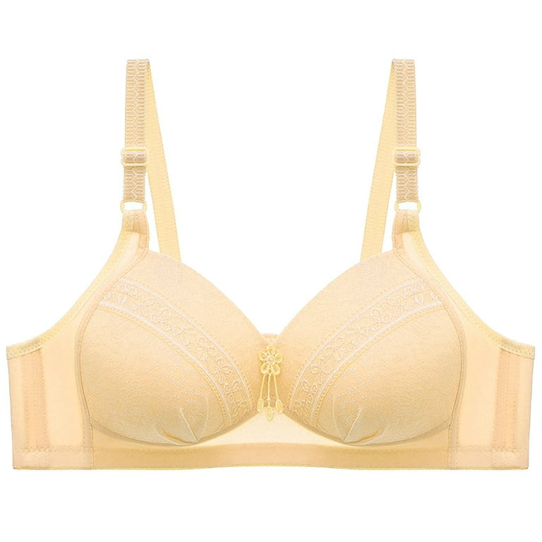 Lopecy-Sta Woman's Solid Color Comfortable Hollow Out Perspective Bra  Underwear No Rims Deals Clearance Bras for Women Push Up Bras for Women  Beige