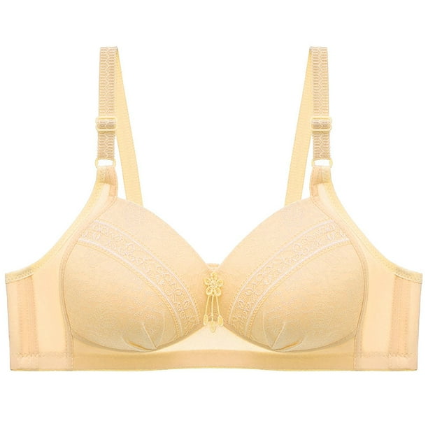 Ropa interior de sujetador de perspectiva calada cómoda de Color sólido para mujer sin llantas Fridja nalpqowj33588