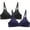 Blue, variant on 2 Pack Super Soft Wireless Bras Back Double Breasted Small Cup Juniors Comfort Daily Bra Breathable Underwear