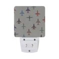 thumbnail image 5 of Yayeee LED Plug in Night Light for The Home with Auto Dusk to Dawn Light Sensors, 2 Pack, Beige Cartoon Planes Pattern, 5 of 6