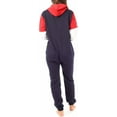 thumbnail image 2 of Women's Printed Fleece Onesie Pajama – Hooded Zip-Up One-Piece Sleepwear, Non-Footed Loungewear Jumpsuit, 2 of 2