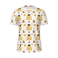 thumbnail image 6 of Rocae Bees and Flowers for Men's Mesh Quick-Dry Short Sleeve Workout T-Shirt,Mens Crew Neck Tee Lightweight Soft Classic T Shirts X-Small, 6 of 9
