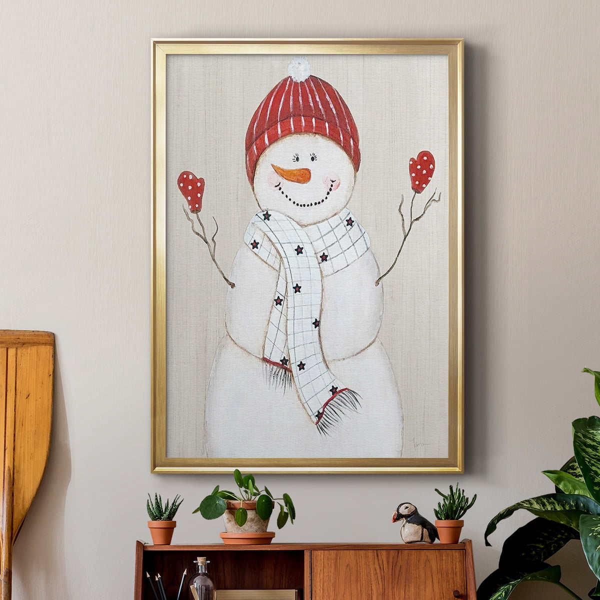 Festive Snowman III Premium Classic Framed Print - Ready to Hang