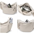 thumbnail image 3 of Trendy Small Crescent Bag Nylon Crossbody Bags for Women Lightweight Hobo Luna Bag Multi-Pocket Shoulder Crossbody Purses, 3 of 6