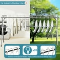 thumbnail image 6 of JAUREE 95 inches Clothes Drying Rack,Foldable Space Saving Laundry Drying Rack Stainless Steel,Indoor Outdoor with 20 Windproof Hooks, 6 of 7