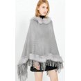 thumbnail image 2 of PIKADINGNIS Women Shawl Wrap Tassel Poncho Warm Soft Winter Fleece Sweaters Cardigan Cape, 2 of 6