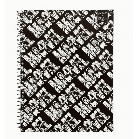Spiral Notebook 1 Subject College Ruled BxW Avengers - Yoobi