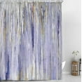 thumbnail image 3 of Abstract Shower Curtain, Modern Aesthetic Purple Stripe Shower Curtain Sets With 12 Hooks For Bathtub Bathroom Gray Purple Contemporary Abstract Painting Fabric, 3 of 4