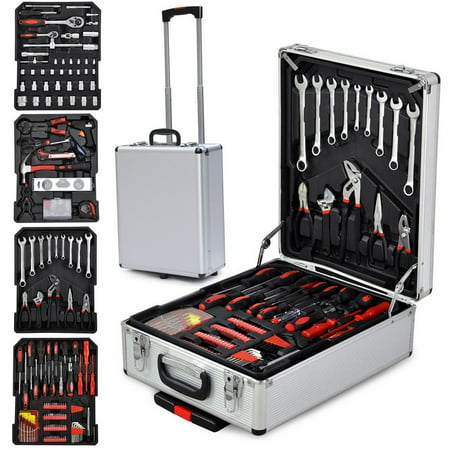 Ktaxon 799 PCS Complete Tool Set Mechanics Wrenches Screwdriver Socket with Trolley Case, Auto Home Repair (Best Socket Wrench Set)