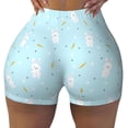 thumbnail image 2 of Lsque Cute Bunny Pattern High Waisted Biker Shorts for Women-Tummy Control Fitness Athletic Workout Running Yoga Gym Shorts,Moisture-Wicking-Small, 2 of 9
