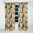 thumbnail image 2 of Designart "Victorian Brocade Rusticity" Floral Brown Curtain 1 Panel, 2 of 6