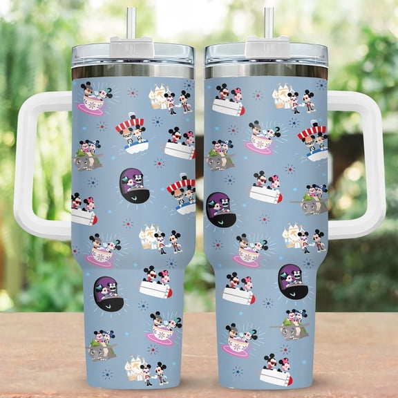 Disney Parks Tumbler 40oz, Mickey And Minnie Stainless Travel Mug, Magical Kingdom Tumbler Cup, Park Day Gift, Disney Lovers Tumbler