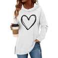thumbnail image 2 of Fewfanhot Hoodies for Women Cute Valentines Cute Love Heart Casual Shirt Lightweight Long Sleeve Hoodies Pullover Tops, 2 of 6
