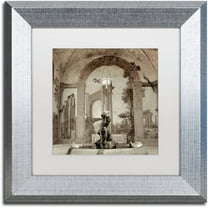 Trademark Fine Art "Lombardy Giardini I" Canvas Art by Alan Blaustein, White Matte, Silver Frame
