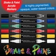 thumbnail image 2 of Marcadores de pintura Faber-Castell Shake & Paint Classic 6 de doble punta, 2 of 7