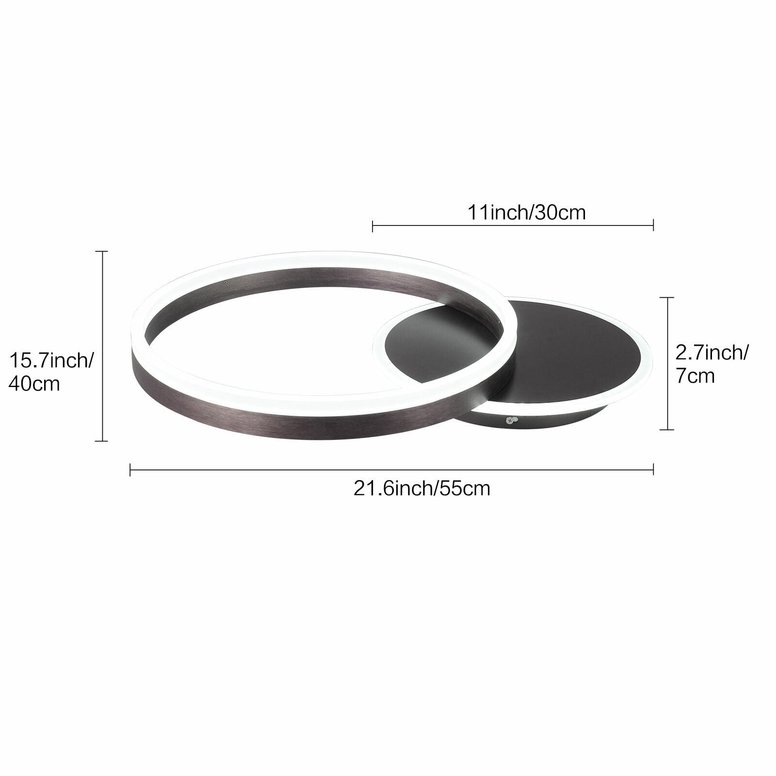 Depuley 20 Inch Recessed LED Ceiling Light Flush Mount - Dimmable With Remote, 48W 3840 Lumens - View #2